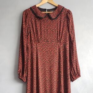 EVER NEW MELBOURNE FLORAL PRINT RED, GREEN BLACK, DRESS US 8,10
